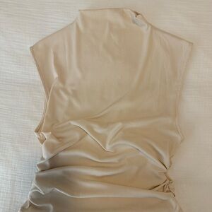 Ruched mock neck top